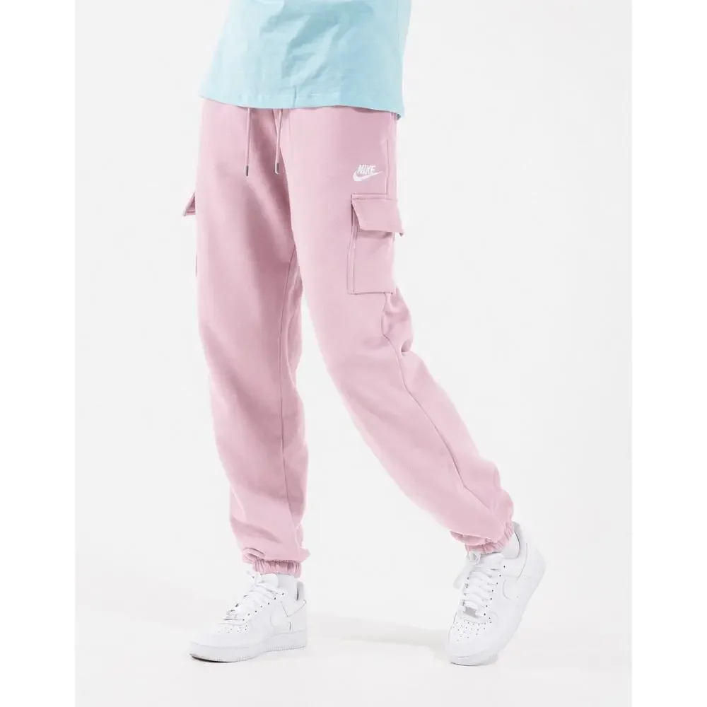 Nike NSW Essential Fleece Cargo Pants Womens XLarge Pink Sweatpants DD8713-695